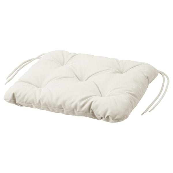 KUDDARNA chair cushion, outdoor, light grey-beige, 36x32 cm