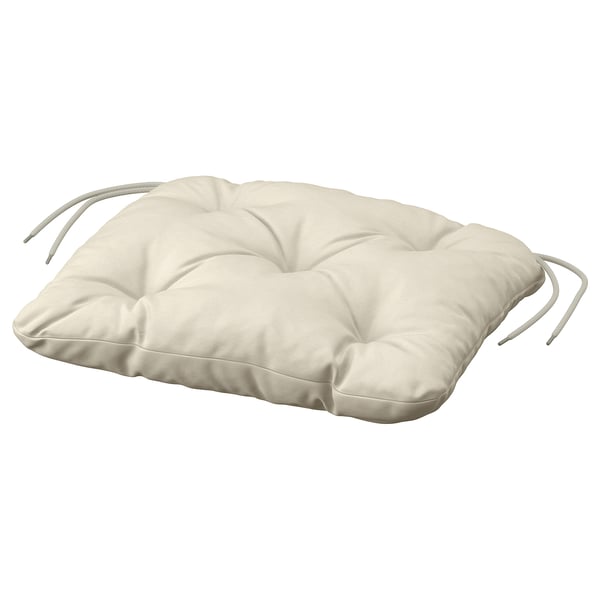 KUDDARNA chair cushion, outdoor, light grey-beige, 36x32 cm