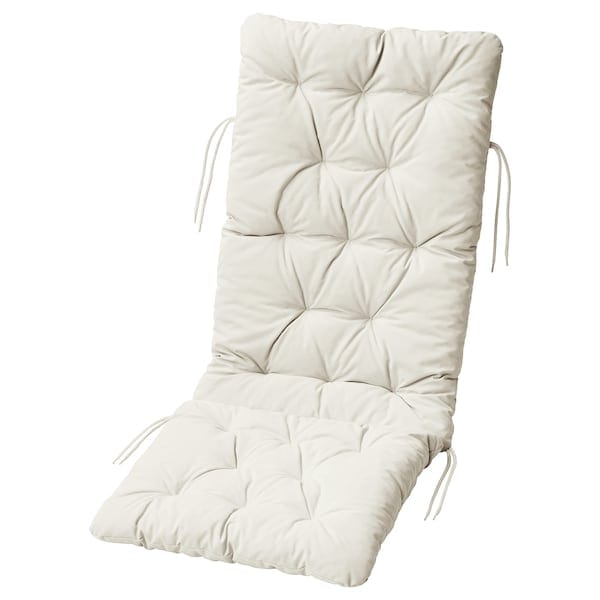 KUDDARNA seat/back cushion, outdoor, light grey-beige, 116x45 cm