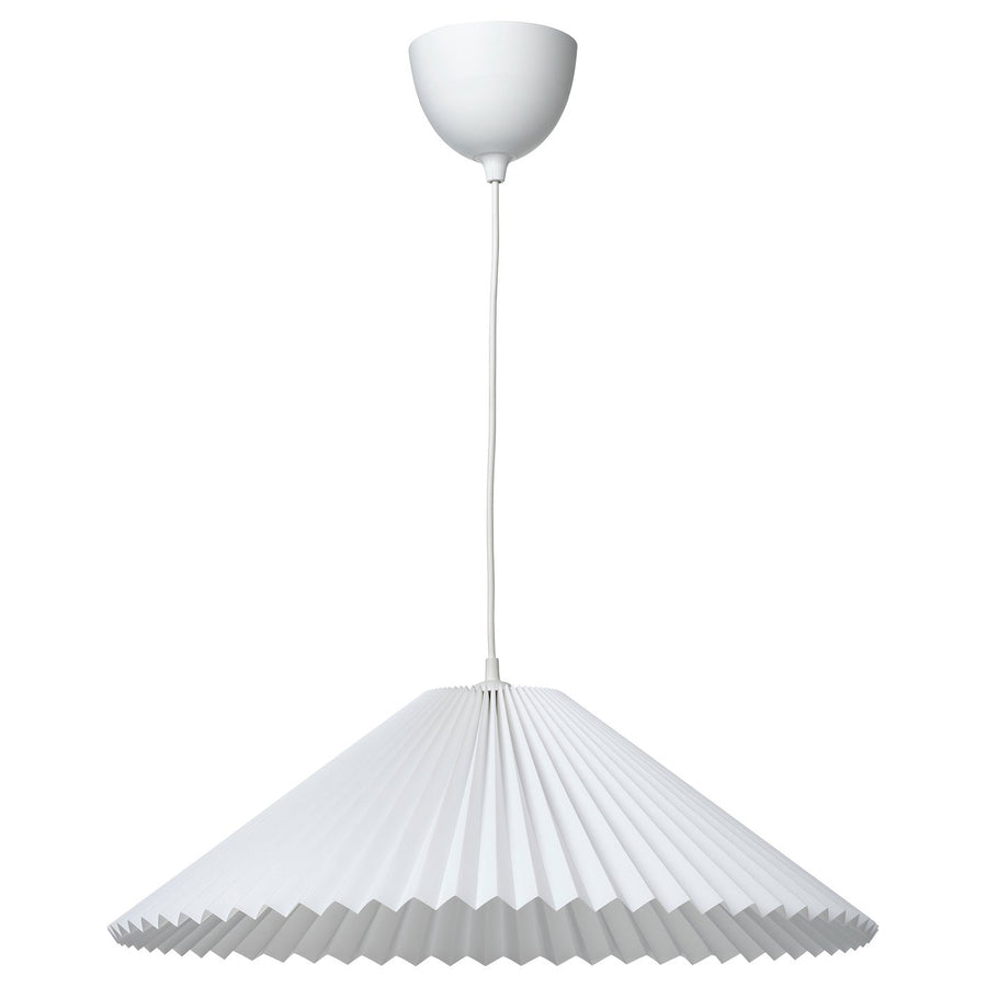 KUDDLAVA / HAVSDJUP pendant lamp, pleated white, 59 cm