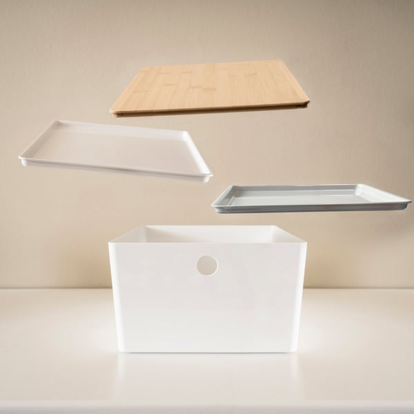 KUGGIS box, white, 26x35x15 cm