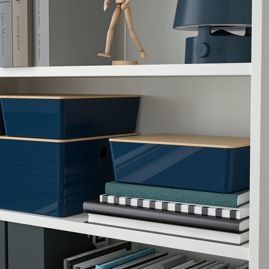 KUGGIS box, black-blue, 18x8x26 cm