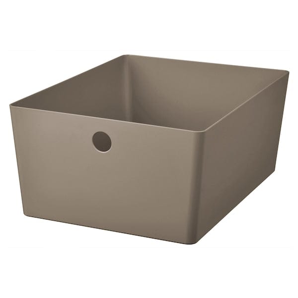 KUGGIS box, dark grey-beige, 26x35x15 cm