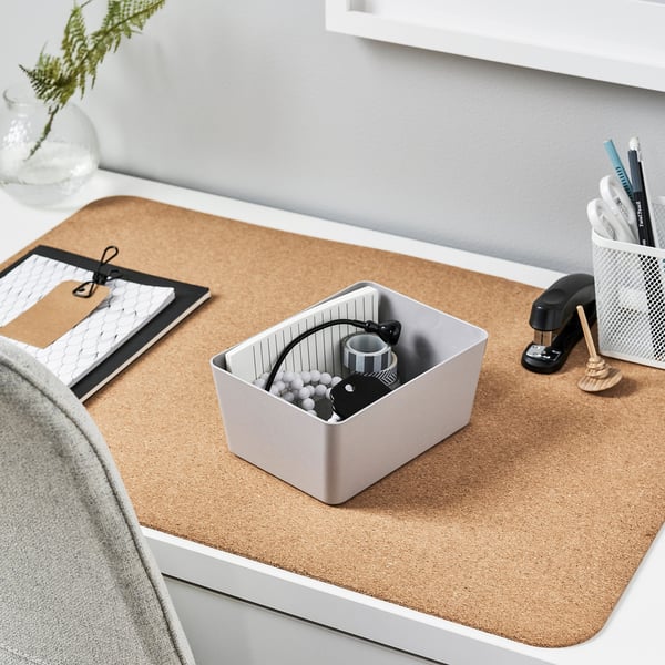 KUGGIS box, light grey, 13x18x8 cm