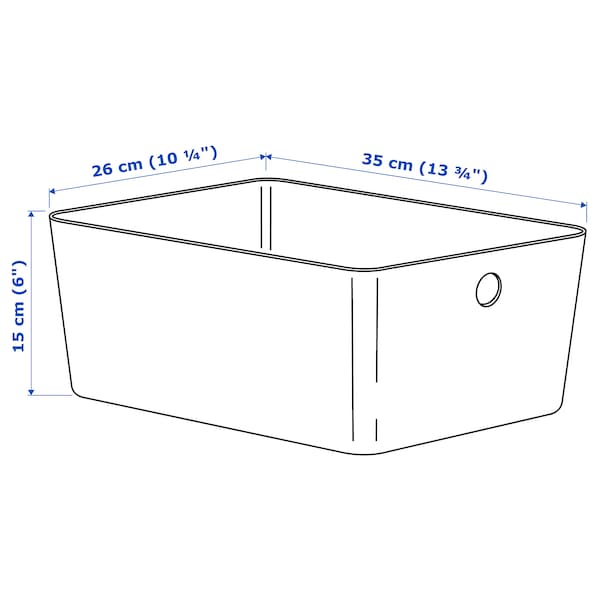 Ikea KUGGIS - Box, transparent black, 26x35x15 cm
