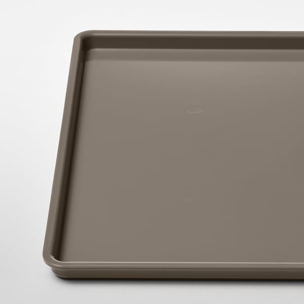 KUGGIS lid, dark grey-beige, 26x35 cm