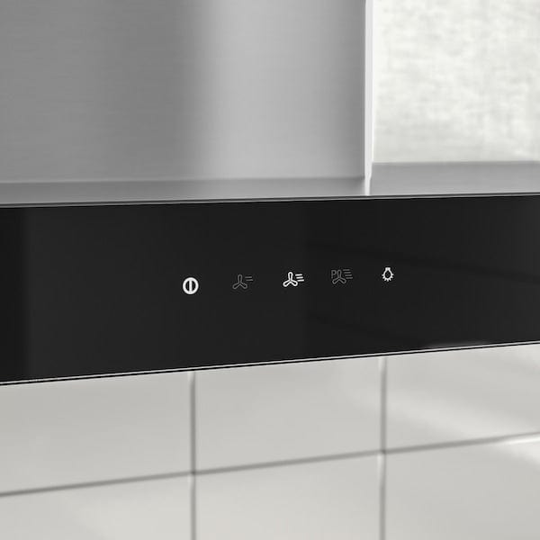 Ikea KULINARISK Hood to be fixed to the wall - stainless steel/glass , 90 cm