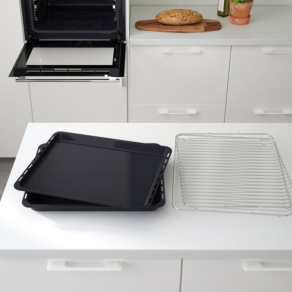 KULINARISK forced air oven w pyrolytic funct, IKEA 700 stainless steel, 150.0x59.4 cm