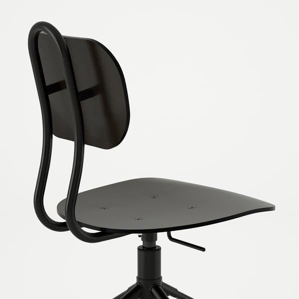 KULLABERG swivel chair, black, 58 cm