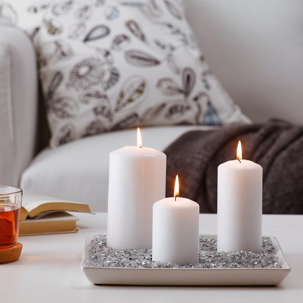 KULÖRT decoration, crushed glass, white