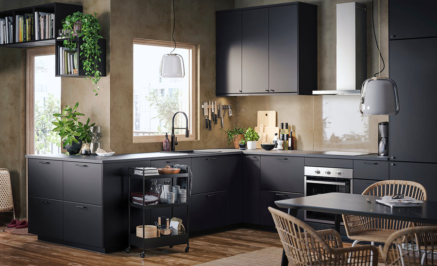 KUNGSBACKA cover panel, anthracite, 39x83 cm