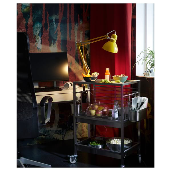 KUNGSFORS kitchen trolley, stainless steel, 60x40 cm