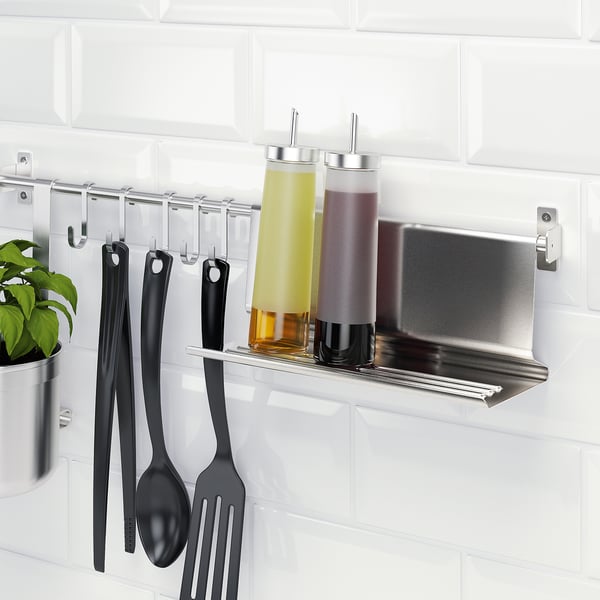 KUNGSFORS tablet stand, stainless steel, 26x12 cm