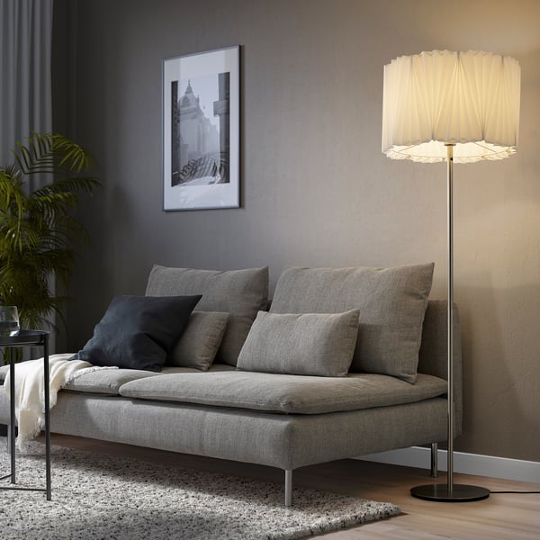 KUNGSHULT lamp shade, pleated white, 42 cm