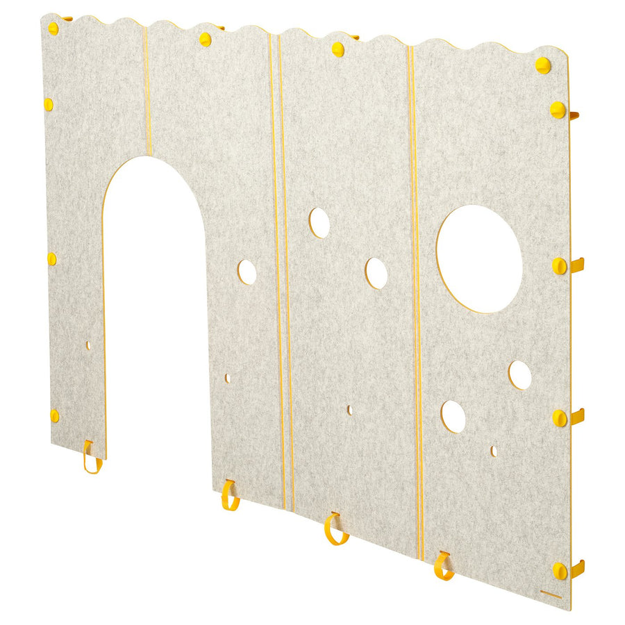 KURA bed accessory, yellow/grey, 168x117x0.8 cm