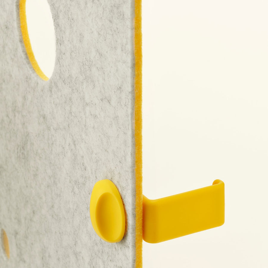 KURA bed accessory, yellow/grey, 168x117x0.8 cm