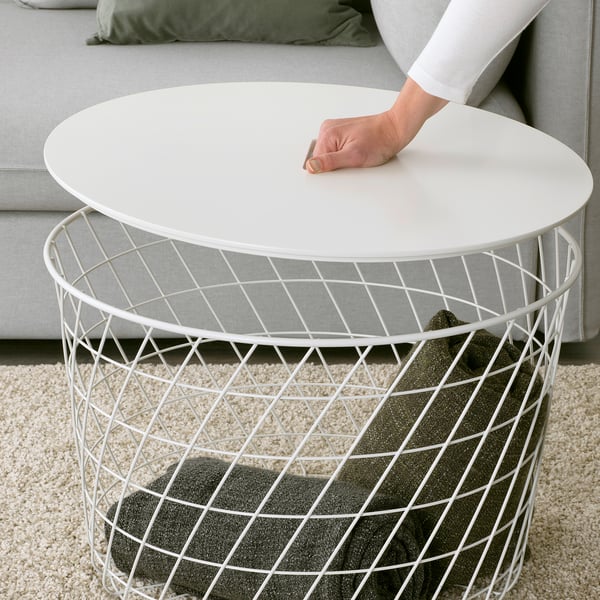 KVISTBRO storage table, white, 61 cm