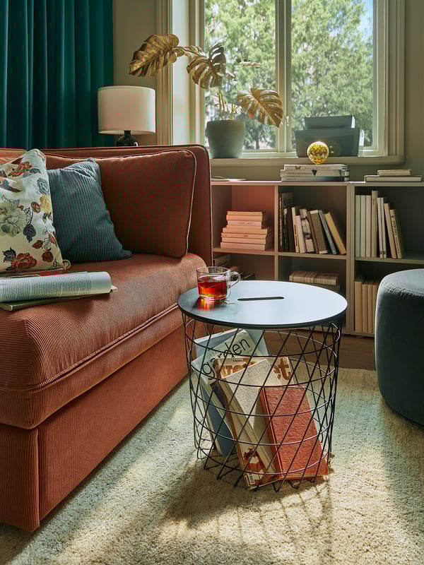 KVISTBRO storage table, black, 44 cm