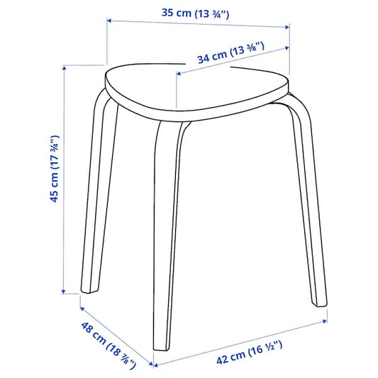 Ikea KYRRE - Stool, set of 2, birch