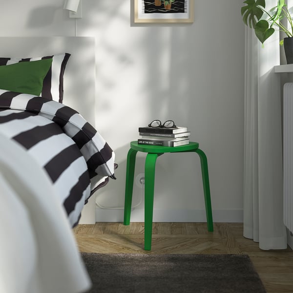 KYRRE stool, green, 34x45x48 cm