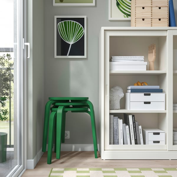KYRRE stool, green, 34x45x48 cm