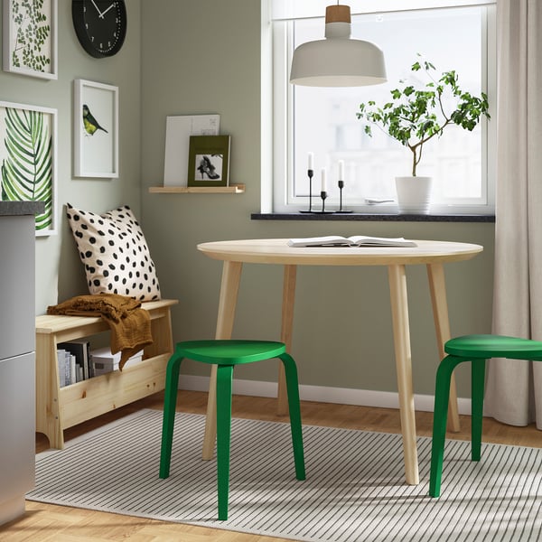 KYRRE stool, green, 34x45x48 cm