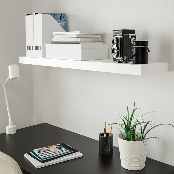 LACK wall shelf, white, 110x26 cm