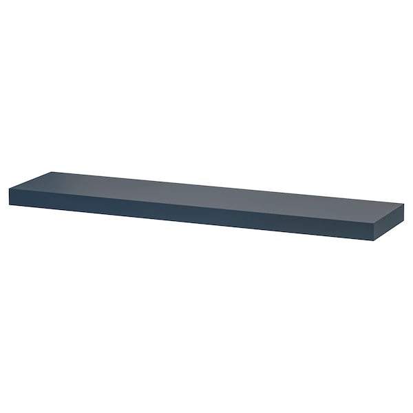 LACK wall shelf, black-blue, 110x26 cm