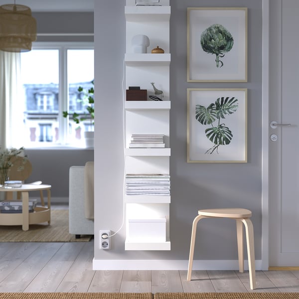 LACK wall shelf unit, white, 30x190 cm