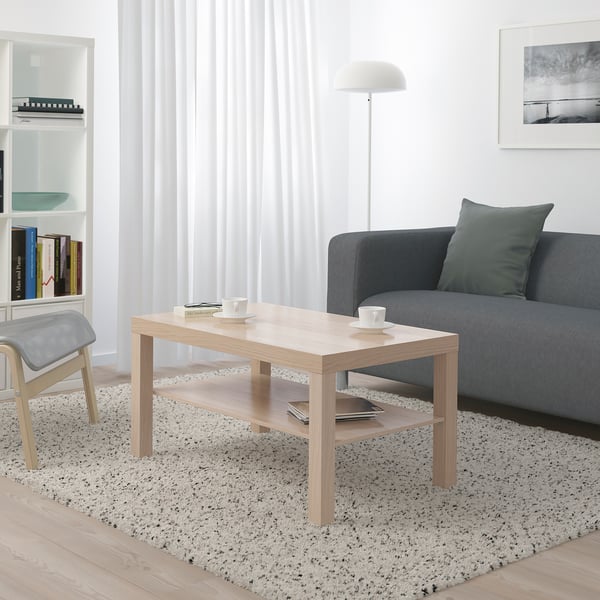 LACK coffee table, white stained oak effect, 90x55 cm