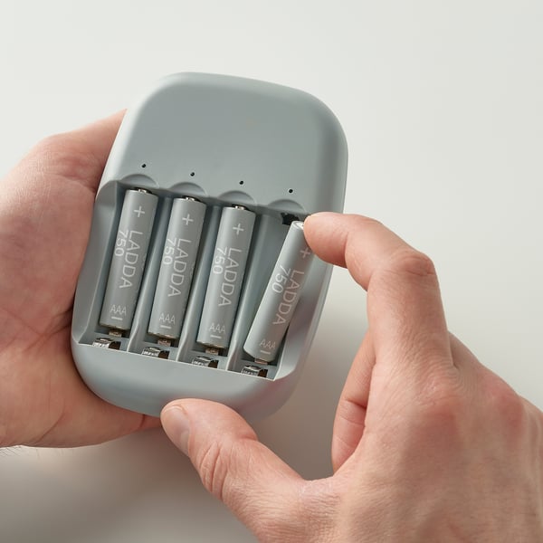 LADDA rechargeable battery, HR03 AAA 1.2V, 750 mAh, 4 pack