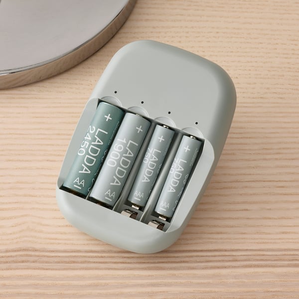 LADDA rechargeable battery, HR06 AA 1.2V, 1900 mAh, 4 pack