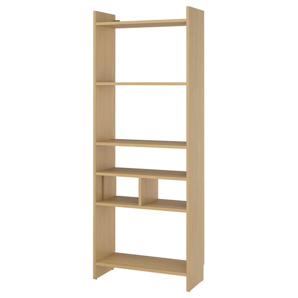 LÅDMAKARE storage combination, with 1 shelf insert/oak effect, 81x35x212 cm