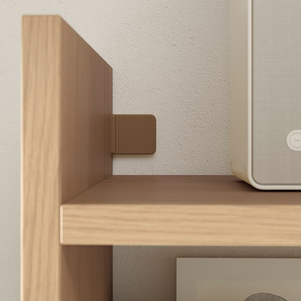 LÅDMAKARE side panel, left + right/oak effect, 35x212 cm, 2 pack