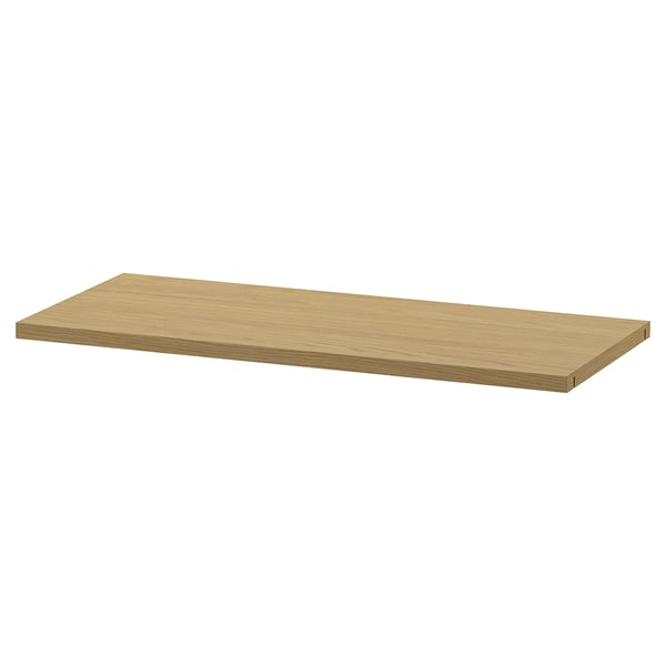 LÅDMAKARE shelf, oak effect, 76x34 cm