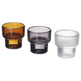 LADUSVALA tealight holder, mixed colours, 5.5 cm, 3 pack
