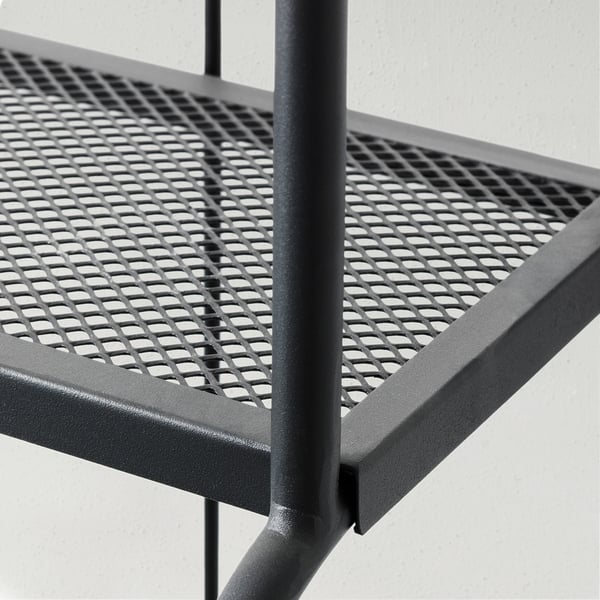 LÄCKÖ shelving unit, outdoor, grey, 61x160 cm