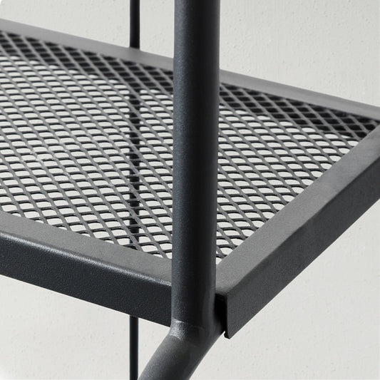 LÄCKÖ shelving unit, grey outdoor/indoor, 92x76 cm