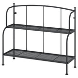 LÄCKÖ shelving unit, grey outdoor/indoor, 92x76 cm
