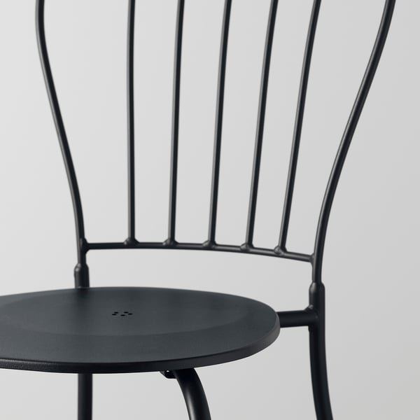 LÄCKÖ chair, outdoor, grey, 36x87x52 cm