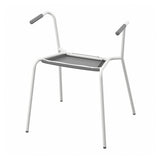 LÄKTARE underframe for chair with armrests, white, 55x67x50 cm