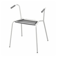 LÄKTARE underframe for chair with armrests, white, 55x67x50 cm