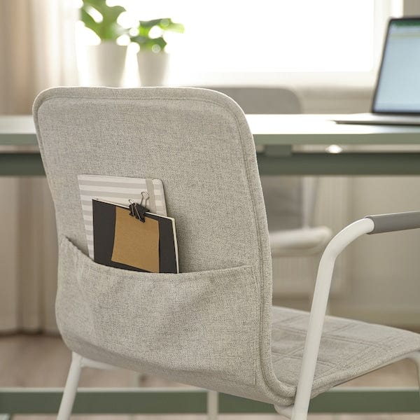 Ikea LÄKTARE - Meeting chair, light beige/white ,
