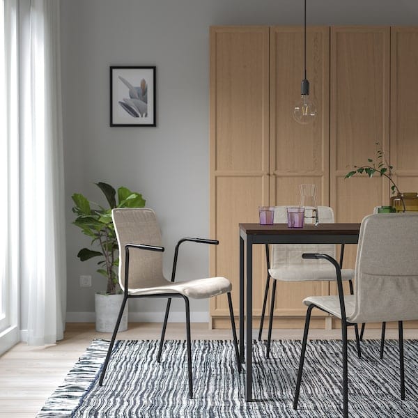 Ikea LÄKTARE - Meeting chair, light beige/black ,