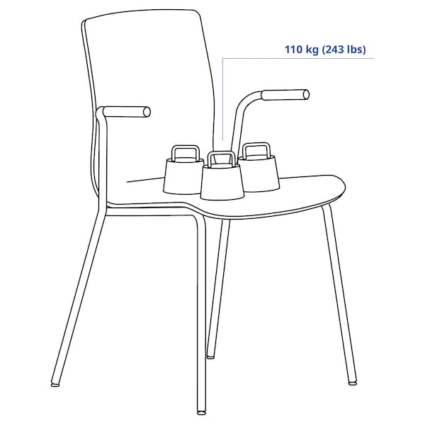 Ikea LÄKTARE - Meeting chair, light beige/black ,