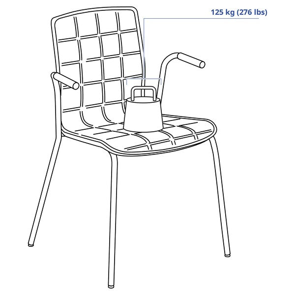 LÄKTARE conference chair, light beige/black, 55x84x50 cm