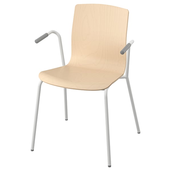 LÄKTARE conference chair, birch veneer/white, 46x83x50 cm