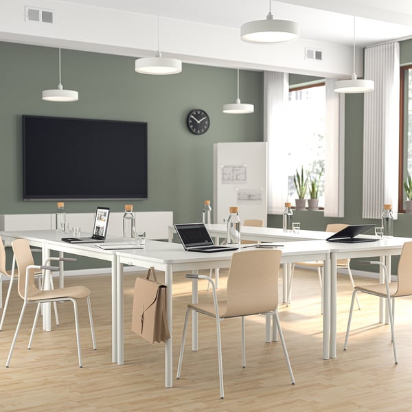 LÄKTARE conference chair, birch veneer/white, 46x83x50 cm