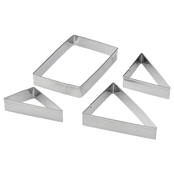 LÄTTBAKAD cookie cutter, set of 4, stainless steel