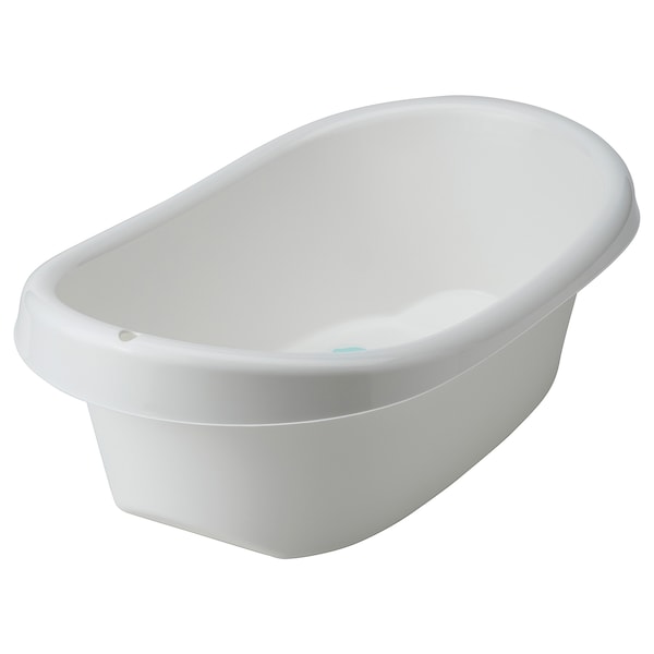 LÄTTSAM baby bath, white/turquoise, 50x30 cm